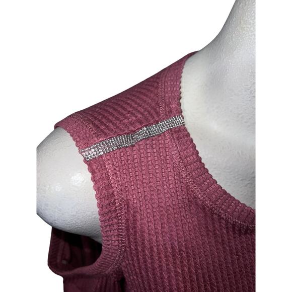 New Como Blu Top Plus Sz 3X Pink Cold Shoulder Short Sleeve Embellished Blouse - Picture 4 of 10